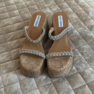 Steve Madden Tan Wedge Sandals